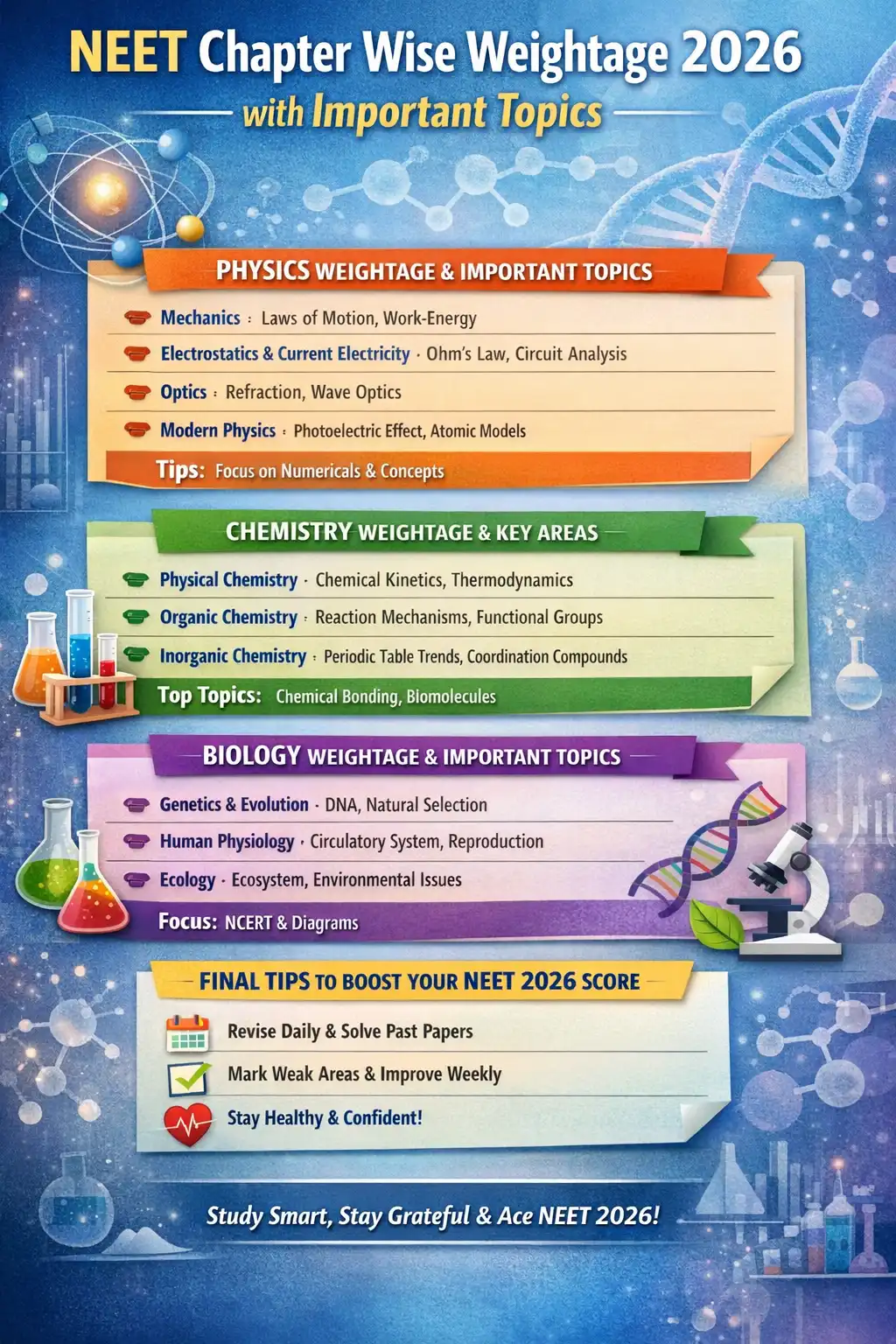 NEET Chapter Wise Weightage 2026