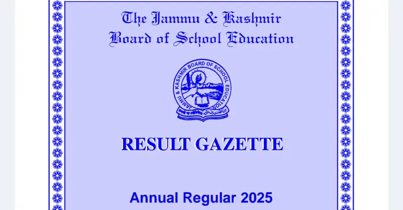 JKBOSE 11th Result Gazette 2026