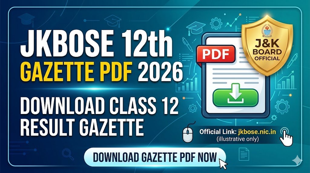 JKBOSE 12th Result Gazette PDF