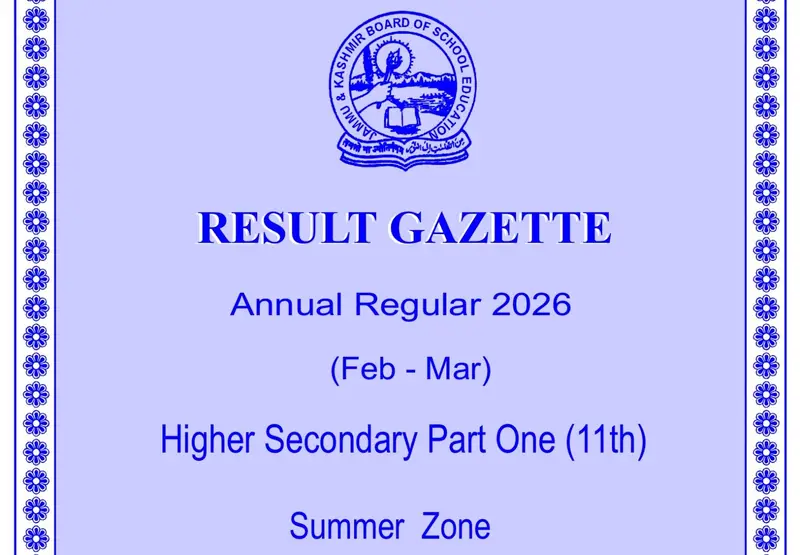 JKBOSE 11th Gazette PDF 2026
