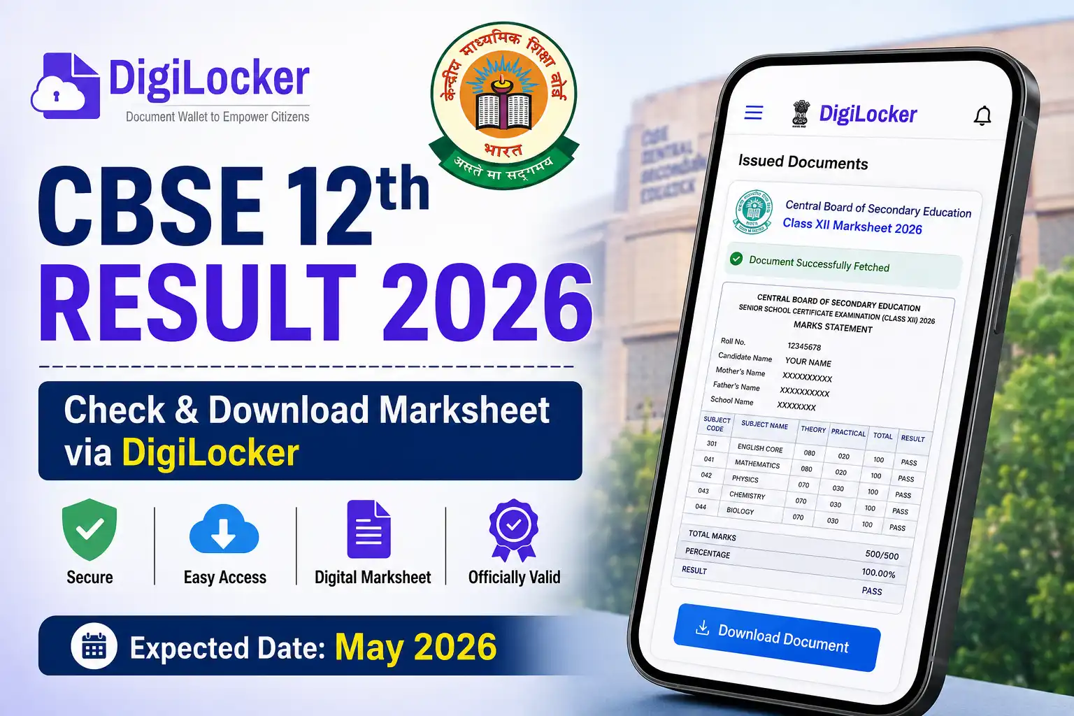 CBSE 12th Result 2026