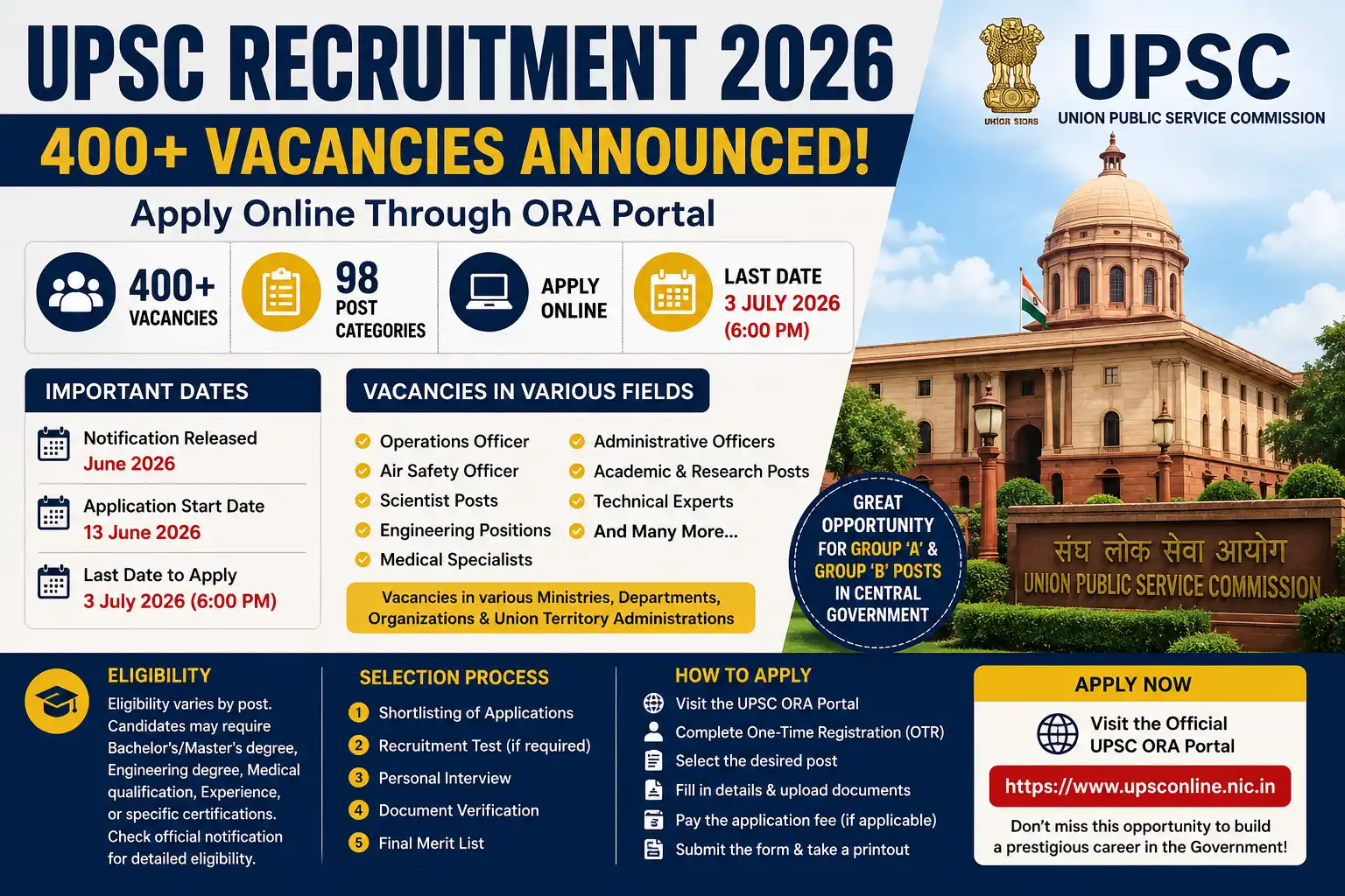 UPSC Recruitment 2026