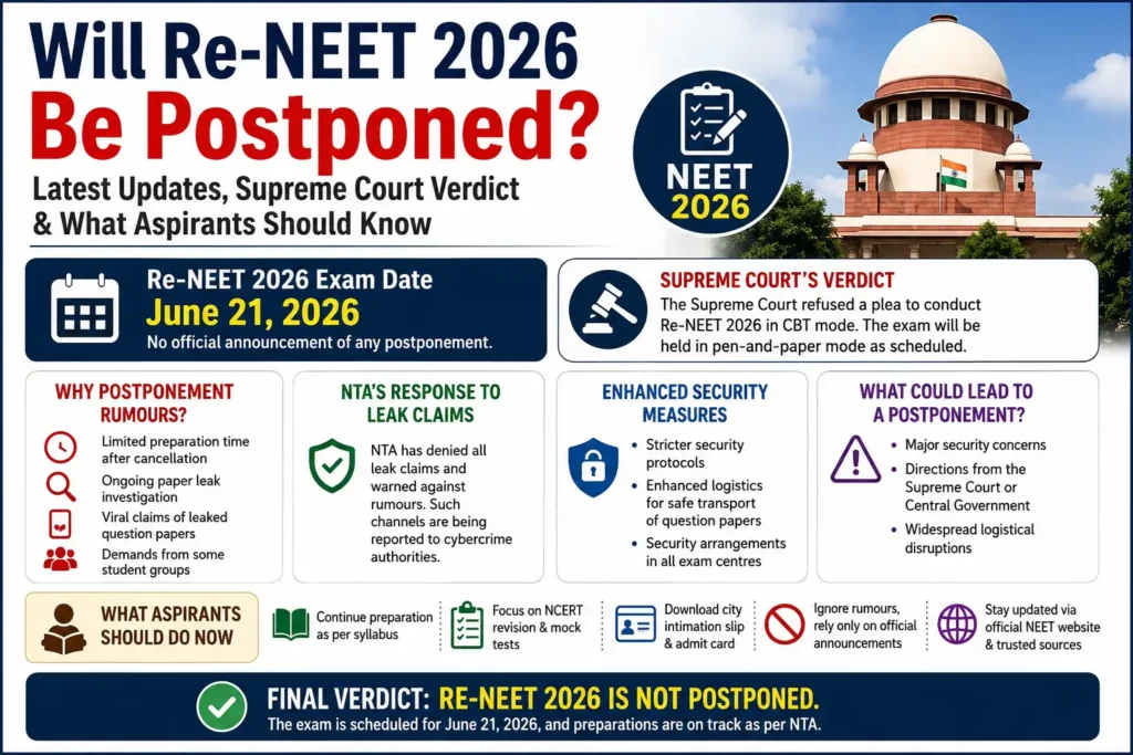 Will Re-NEET 2026 Be Postponed